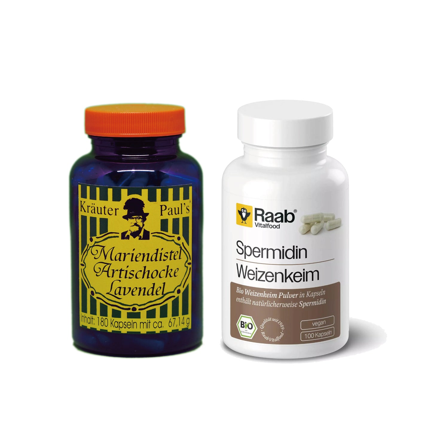 Aktion: Mariendistel Artischocke Lavendel Kapseln 60 Stuck + Spermidin Kapseln